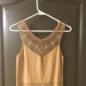 LACE AND BEADED DETAIL TOP